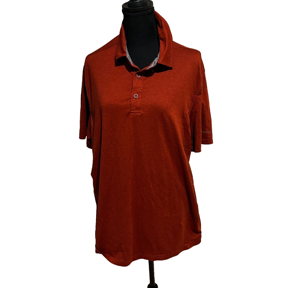 G.H. Bass Mens‎ Polo Shirt Sz L Rust Casual classic golf preppy capsule piece